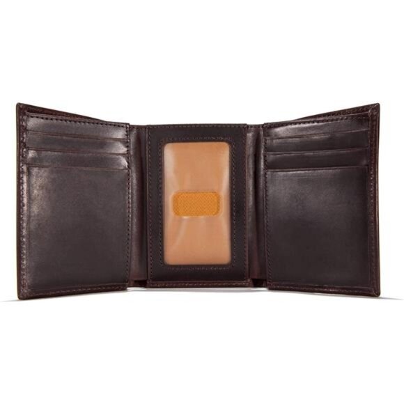Men's Durable Oil Tan Leather Wallets, Available in Multiple Styles - Picture 3 of 7